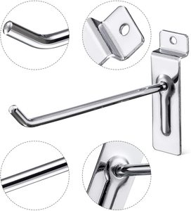 Taille personnalisée grille métal vêtements suspendus mur fil crochet prix étiquette panneau perforé crochets Slatwall affichage crochet - Product Image 3