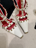 Sandales d'été 2026 à talons hauts et rivets carrés pour femmes, élégantes et sexy, pour soirées, grandes tailles