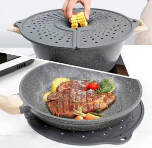 Protector de <span class=keywords><strong>Salpicaduras</strong></span> de Silicona para Sartén, Protector de <span class=keywords><strong>Salpicaduras</strong></span> Plegable - Product Image 6