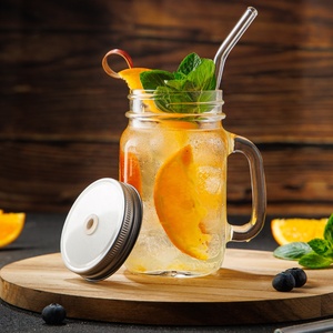 Vaso de Vidrio Estilo Mason Jar Vintage de 470 ml <span class=keywords><strong>con</strong></span> Asa y Diseño de Gallo en Relieve - Product Image 5