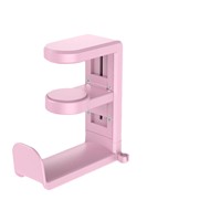 Support de casque en silicone à clipser sur bureau, réglable, rotatif à 360 degrés, avec rangement intégré
