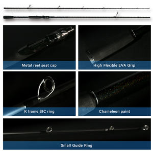 Wondersee fabricant de cannes à pêche 1.8/1.98/2.1/2.4M Spinning Surf Fishing <span class=keywords><strong>Daiwa</strong></span> Ring Carbon Spinning Rod For Lake - Product Image 4