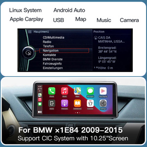 เครื่องเล่นมัลติมีเดียสำหรับรถยนต์ Apple Linux CarPlay แอนดรอยด์ไร้สายสำหรับ X1หน้าจอ BMW E84 CIC ระบบนำทางวิดีโอการเล่นวิทยุในรถยนต์ I DRIVE - Product Image 5