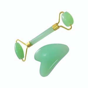 Best Seller OEM Private Label High Quality Massage Colorful Resin Face Roller Anti Aging Face SPA Gua Sha Jade Roller Set - Product Image 1
