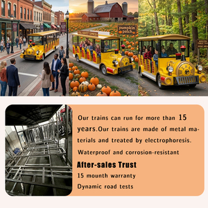 Série de petits trains électriques pour enfants/adultes, <span class=keywords><strong>train</strong></span> de parc d'attractions, navette scolaire, <span class=keywords><strong>train</strong></span> touristique, <span class=keywords><strong>train</strong></span> de ville, <span class=keywords><strong>train</strong></span> de balade - Product Image 3