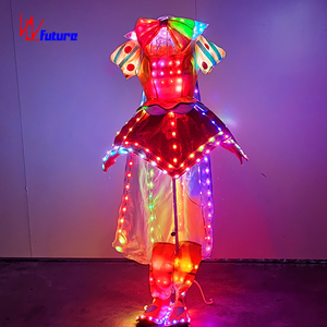 Futuro nuovo LED luminoso bianco neve Cosplay spettacolo ha portato costumi da principessa abiti da ballo da sala costumi Cosplay - Product Image 6