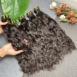 Оптовые поставки натуральных вьетнамских волос: пучки натуральных волнистых волос, необработанные, высококачественные, оригинальные, двойного вытягивания. - Product Image 4