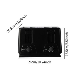 Nueva Máquina de Pan para Desayuno, Portátil, para el Hogar, Automática, para Tostar Sándwiches, Multifuncional, Tostadora de 4 Rebanadas con Temporizador - Product Image 6