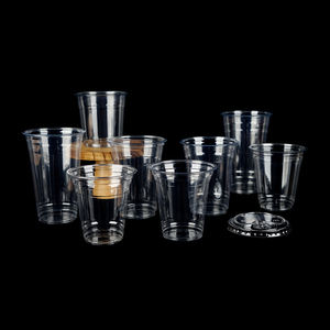 أكواب بلاستيكية شفافة عالية الجودة مع أغطية، مطبوعة بشعار، 98 مم (1000 قطعة/كرتون)، متوفرة بأحجام 12/14/16/18/20/24 أونصة - Product Image 2