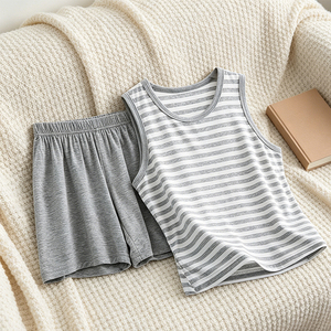 Ensemble de <span class=keywords><strong>pyjama</strong></span> pour enfants au design optimal : débardeur en modal et short de maison pour garçons - Product Image 1