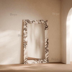 Miroir <span class=keywords><strong>en</strong></span> <span class=keywords><strong>pierre</strong></span> naturelle <span class=keywords><strong>de</strong></span> luxe, design moderne, marbre naturel, pleine longueur, personnalisable, miroir <span class=keywords><strong>en</strong></span> marbre Calcutta Viola - Product Image 5