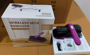 เครื่องดูดฝุ่นในบ้านแบบใช้แบตเตอรี่ 1500mah ใช้งานได้นาน กดเบาๆ เพื่อกำจัด<span class=keywords><strong>ไร</strong></span>ฝุ่น ปกป้องผิวบอบบางของลูกน้อย เครื่องดูดฝุ่นสำหรับเตียง - Product Image 6