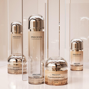 ชุดบรรจุภัณฑ์เครื่องสำอางสุดหรู ขนาด 30 มล. 50 มล. 100 มล. ขวดแก้วครีมแต่งหน้าสีดำไล่เฉดพร้อมหัวปั๊มสำหรับรองพื้นแบบน้ำ - Product Image 2