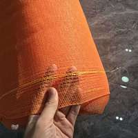 Filet pare-soleil rectangulaire en maille tissée HDPE 30%-95% orange/noir, stabilisé aux UV, tricoté chaîne, pour serre/culture, personnalisable