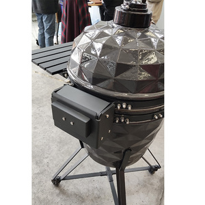 Pemanggang <span class=keywords><strong>Kamado</strong></span> Keramik Berlian Hijau Ukuran Besar Baru dengan Engsel Lunak Baru - Product Image 5