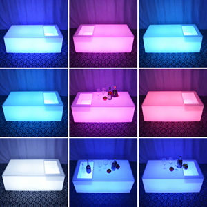 Furnitur LED RGB IP65 yang Dapat Disesuaikan untuk Dekorasi Pesta Klub Malam, Kursi Bar Modern Berlampu, Meja Koktail Bercahaya untuk Lounge Luar Ruangan - Product Image 4
