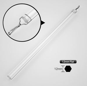 Acrylic Pull Rod Customized Drapery Baton Acrylic Clear Curtain Pull Wand with Snap <b>Hook</b> - Product Image 6