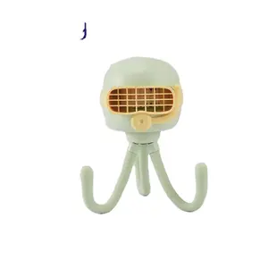 2023 New Design 2000/4000 mA Learless Portable Cordless USB Charging Jellyfish Baby stroller fan clip on for baby foam