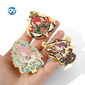 Broche de Esmalte de <span class=keywords><strong>Genshin</strong></span> Impact, Insignia Metálica de Anime, Personaje de Dibujos Animados, Accesorios Transfronterizos - Product Image 5