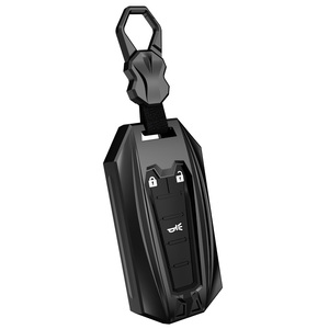 Funda de cuero para llave de coche con logotipo de aleación de Zinc, 5 botones para <span class=keywords><strong>Cadillac</strong></span> CT6 XT4 XT5, funda protectora sin llave, accesorios para automóviles - Product Image 1