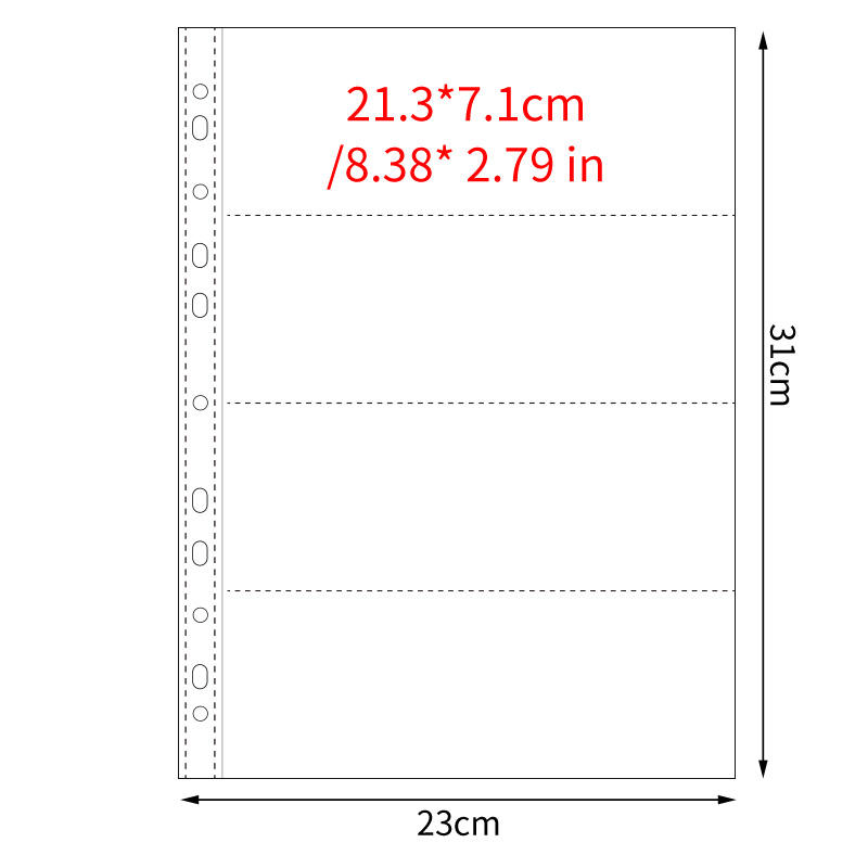 A4 4-poches horizontales