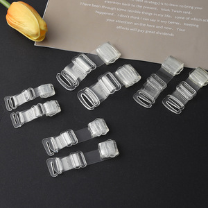 LS078 Bretelles de <span class=keywords><strong>soutien</strong></span>-<span class=keywords><strong>gorge</strong></span> transparentes en TPU à boucle en plastique givré haute élasticité, invisibles et réglables - Product Image 2