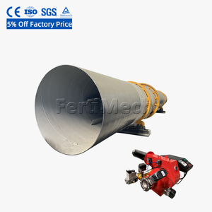 Gran equipo automático de secado rotatorio de acero inoxidable para fertilizante orgánico de estiércol de cerdo de maíz con control PLC - Product Image 1