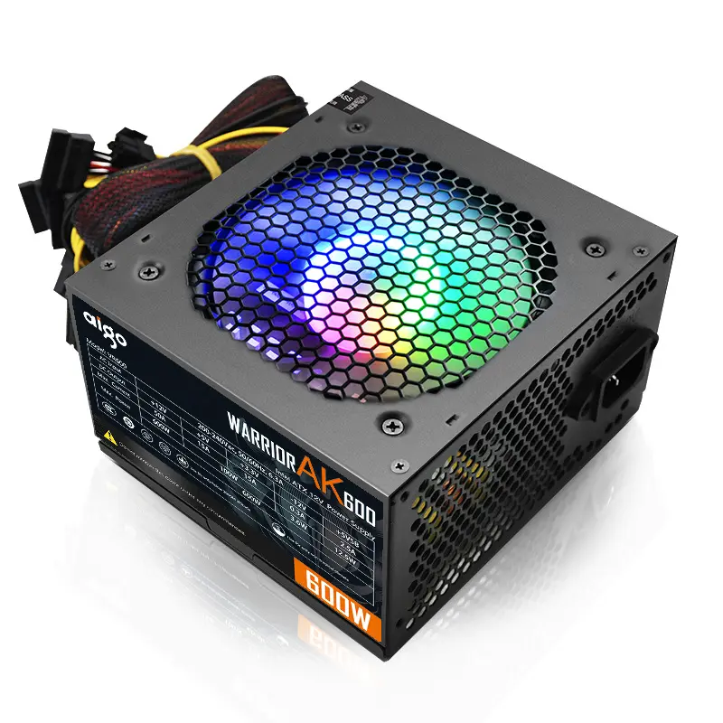 Aigo 600W PSU PC güç kaynağı bilgisayar anahtarlama kulesi 8 GPU ATX Pico PSU 12v 6 + 2 pin güç kaynağı stok