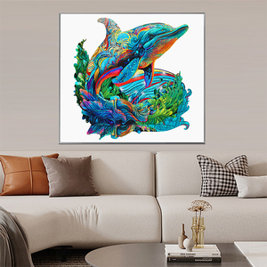 Nhà Sản Xuất Tùy Chỉnh Não Teaser Cá Heo Bằng Gỗ Câu Đố <span class=keywords><strong>150</strong></span> Pcs 200 300 500 1000 Miếng Bằng Gỗ Câu Đố Ghép Hình - Product Image 5