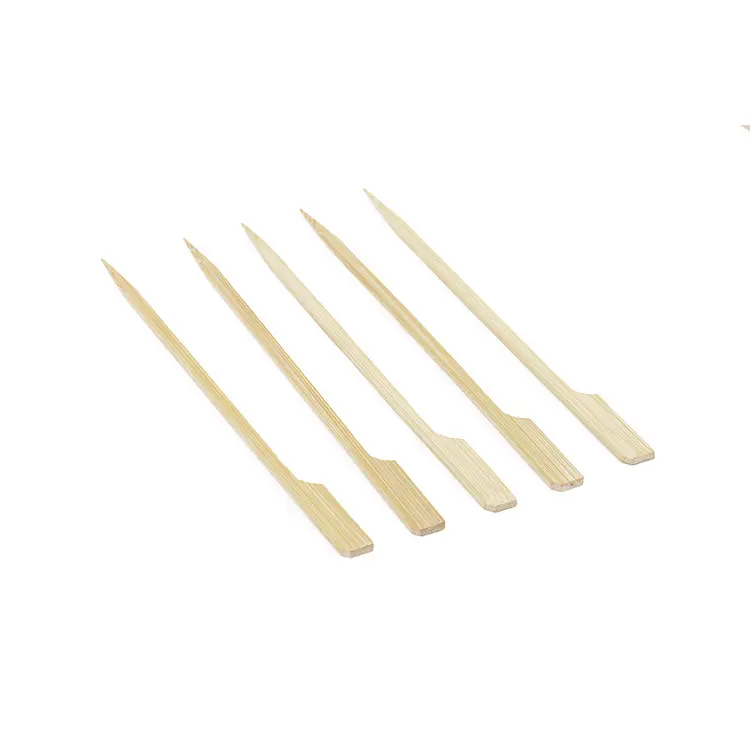 6/8/10 Polegada 100 PCS Por Saco Biodegradável Paddle Rotating BBQ Bamboo Sticks Descartáveis