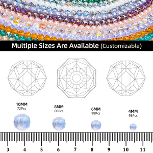 Bán buôn Chất lượng cao đa phải đối mặt với đa màu sắc hoa hạt K9 pha lê hạt - Product Image 3