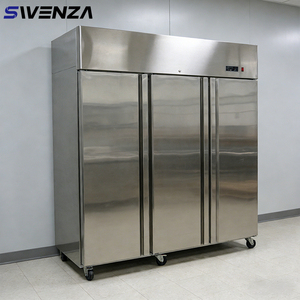 ตู้เย็นสแตนเลสแบบเปิด 3 ประตู ยี่ห้อ SWENZA สำหรับควบคุมอุณหภูมิเชิงพาณิชย์ เหมาะสำหรับครัวร้านอาหาร - Product Image 1