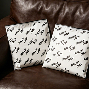 Custom Recyclable CPE Zipper Bags | Frosted Self Seal Clothing Packaging for Apparel <b>Garments</b> - Product Image 6