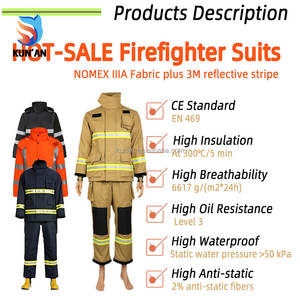 Combinaison de pompier structurelle en Kevlar Aramid conforme à la norme NFPA 1971, avec doublure amovible, équipement ignifuge pour le sauvetage - Product Image 4