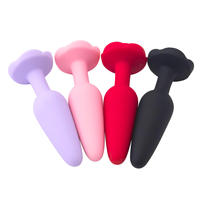 Plug anal en silicone en forme de rose, dilatateur anal multicolore, jouet sexuel pour adultes, masturbation, plugs anaux géants et souples pour hommes et femmes