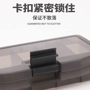 Caja de plástico gris para cebo Ztc450, caja de almacenamiento de aparejos de pesca multifunción con 5 compartimentos, pequeña, mediana, grande, Universal - Product Image 5