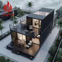 Maisons conteneurs en acier à deux étages personnalisées avec un design moderne, certifiées CE, villa et atelier, module de chambre prêt à l'emploi