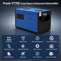 Déshumidificateur professionnel pour sous-sol et crawl space, étanche, 115V, 70 pintes, marque privée Preair