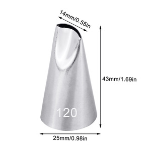 Piping Tip 120 Stainless Steel Rose Shape For Cake Decorating Butter Piping Reusable - Product Image 1