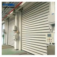 Usine Industrielle 40 mm D'épaisseur Panneau Dur Extérieur Rapide En Aluminium Dur Haute Vitesse Portes En Spirale Avec Fenêtre