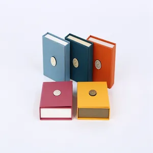 Kotak perhiasan kertas flip magnetik pintu ganda kustom, desain kemasan kotak hadiah kertas, tersedia dalam warna DIY