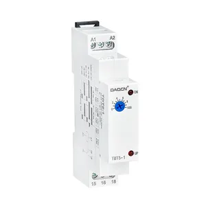 DAQCN TBT5-1 18mm 220V LED din rail timer factory price mini size cheap timer relay