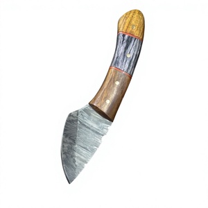 Cuchillo de Supervivencia y Caza de Acero de Damasco Forjado a Mano, Hoja Fija Mini Tipo Drop Point, Mango de Madera, Grado Industrial, para Revendedores OEM 58/60 - Product Image 5