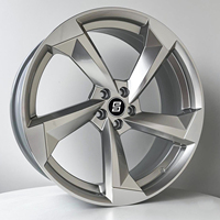 Rines Forjados Monobloque Premium de Aleación 6061, 5 Radios Cóncavos, Acabado Cepillado, Ligeros, 5x112 5x120 para Audi y Tesla