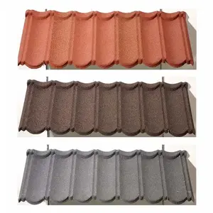 China Supplier best quality stone roof tile 1340*420*0.5mm Classical Tile Color Stone Coated Metal Roofing Tile