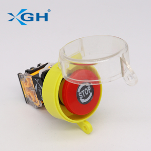 22MM Đáy Vàng Trong Suốt Nút Bảo Vệ Hộp Dừng Khẩn Cấp Nút Bảo Vệ - Product Image 3