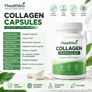 Capsules de <span class=keywords><strong>collagène</strong></span> <span class=keywords><strong>marin</strong></span> <span class=keywords><strong>hydrolysé</strong></span> de marque privée, peptides de types <span class=keywords><strong>1</strong></span> et 3, complément alimentaire, vente en gros OEM - Product Image 2