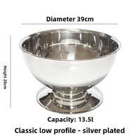 Ember tempat es sampanye stainless steel berkualitas tinggi 13,5L, ember es untuk bar KTV, pendingin bir & anggur, ember sampanye untuk pesta & hotel