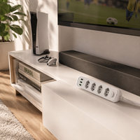 Regleta de Enchufes Brasileña de 4 Vías con Logotipo Personalizado al por Mayor, 3 Puertos USB de Carga Rápida, Carcasa Resistente al Fuego, Enchufe de Extensión Duradero