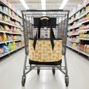 Hawaii Puakenikeni Flower Eco-Friendly Custom Print Palaka Women Picnic Thermal Food Beach Tote Cooler Bag with Zipper Closure - Product Image 2